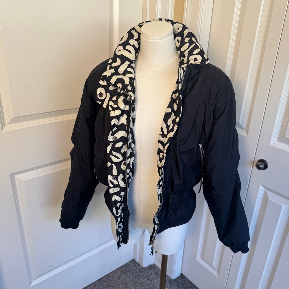 Obermeyer Ski Jacket | Vintage Zip Up Winter Puffy Coat Medium 80s Size 12 - Picture 2 of 13